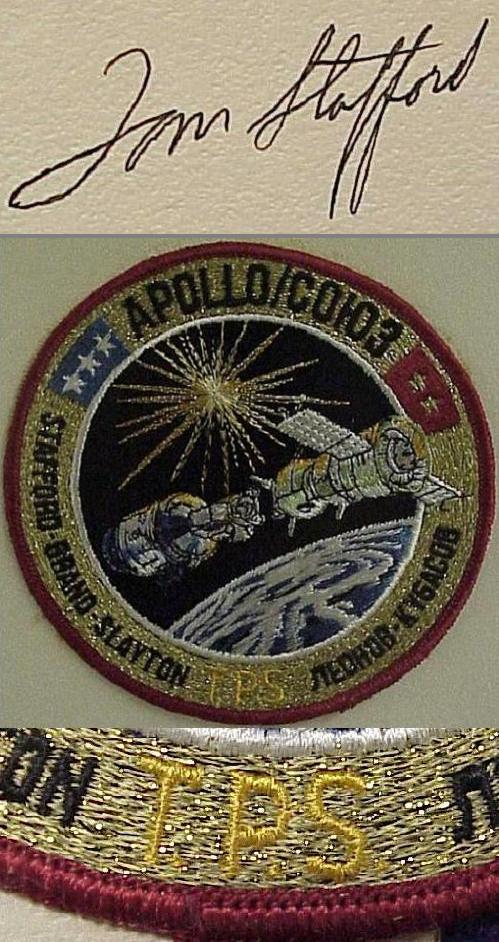 A-B Emblem ASTP 5 inches initialed patch - Thomas P. Stafford