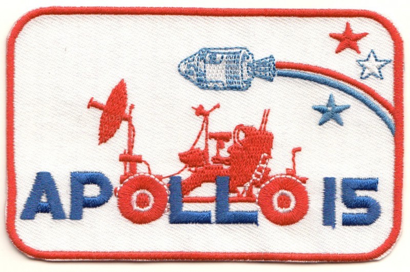 Patch PVC Vintage NASA – Apollo 15 – Scott Worden Irwin – 7 Cm – Fabriqué En Italie
